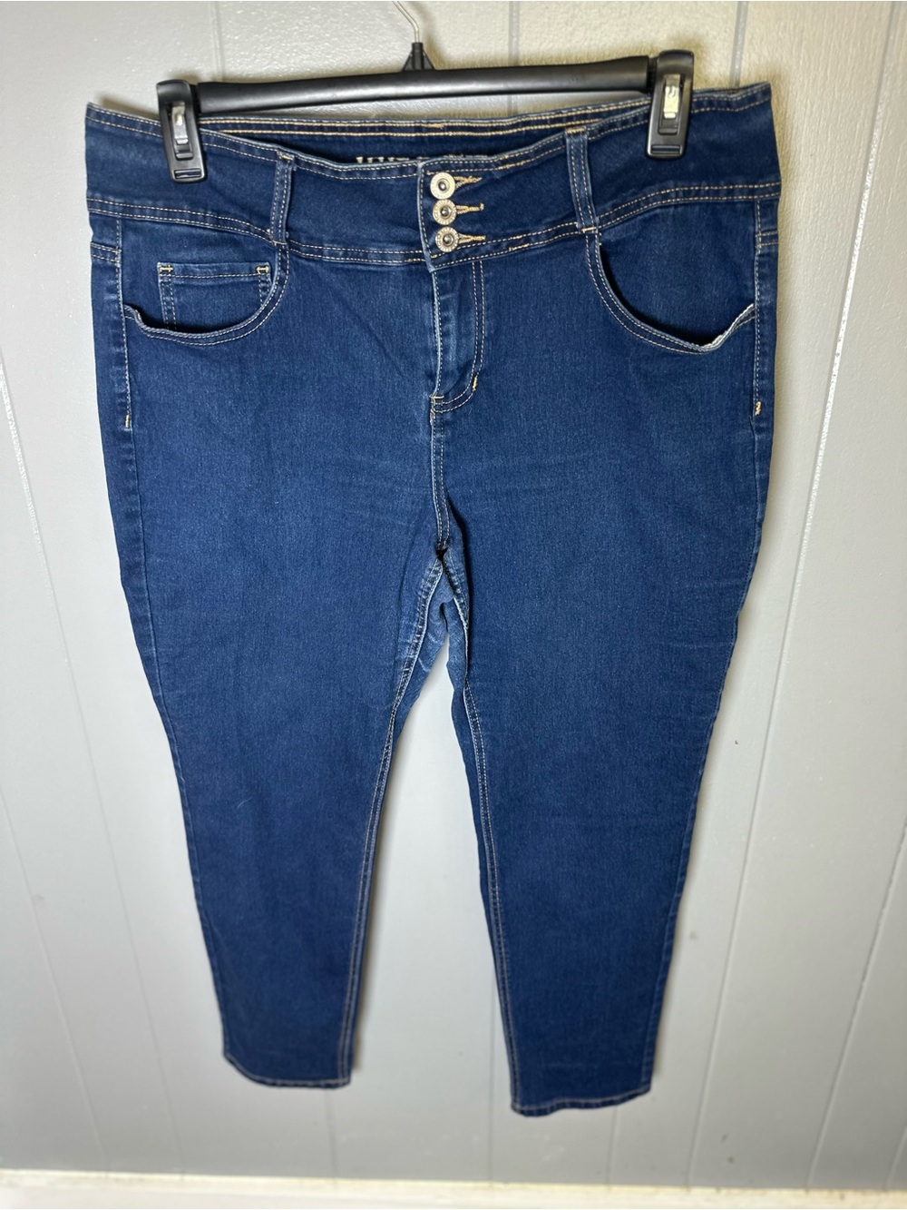 Vintage Y2K Hydraulic Women's size 16 Dark Blue Skinny Stretch Jeans